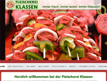 Tablet Screenshot of fleischerei-klassen.com